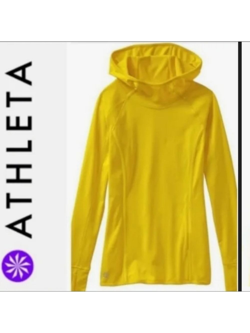 Athleta Hoodie Tracker Seamless Yellow